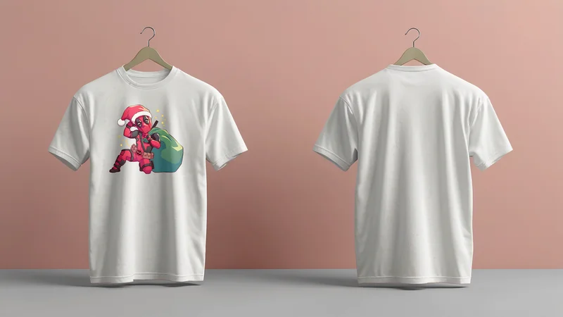 сублимационные футолки: christmas deadpoole